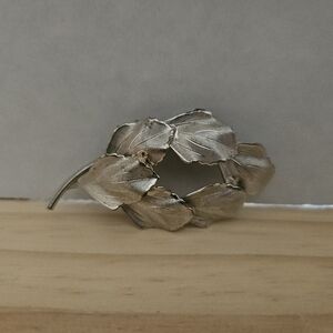Silver Leaf Brooch